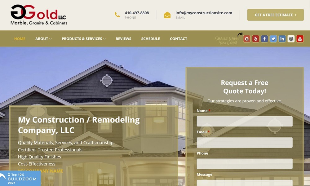 BUILDER / CONSTRUCTION / REMODELER / GENERAL CONTRACTOR